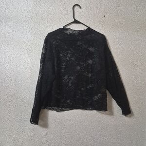 Elegant Black Lace Top